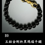 b9五鈷全剛杵黑瑪瑙手鐲